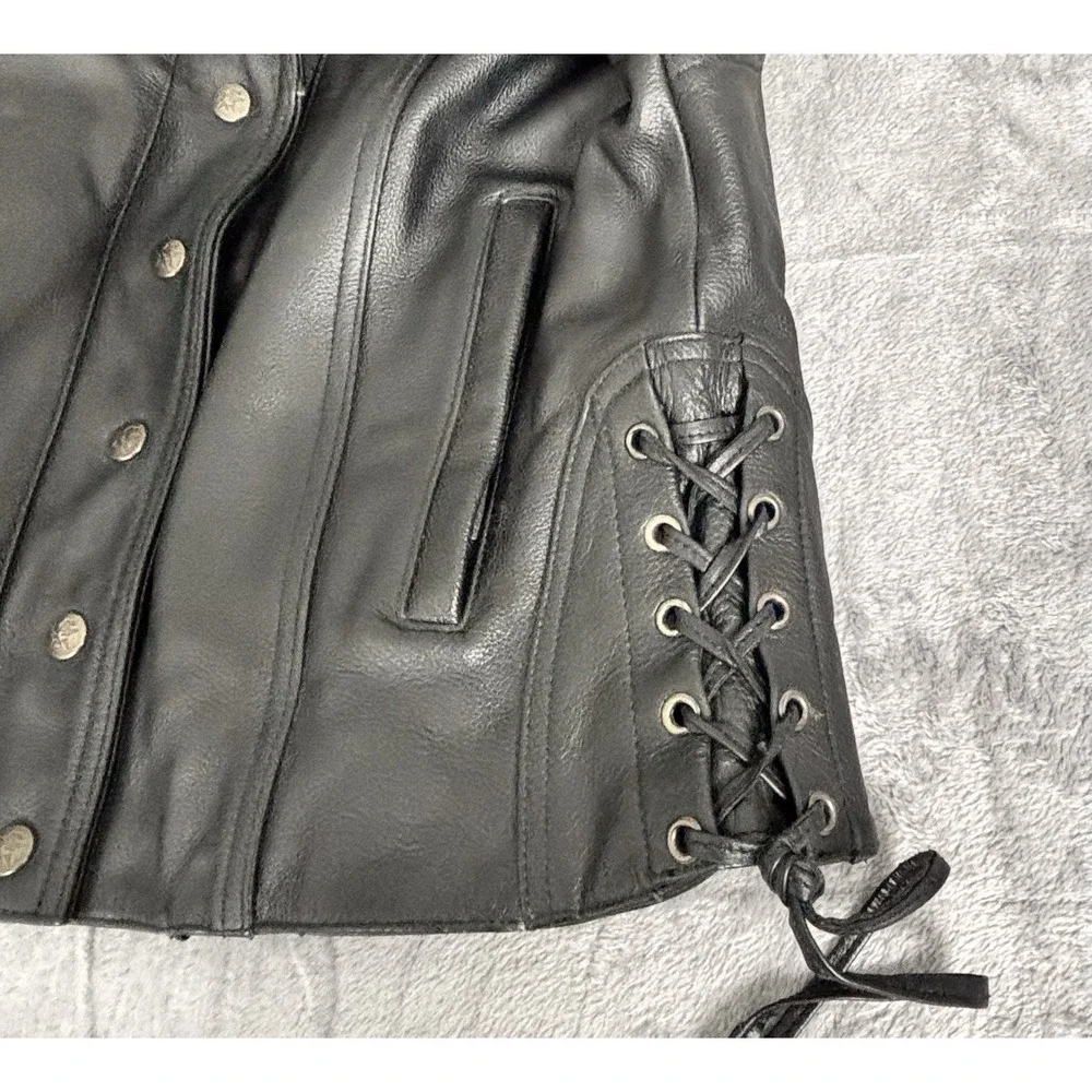 First Classics Women's Leather Motorcycle Jacket Thinsulate Liner M - Picture 3 of 16